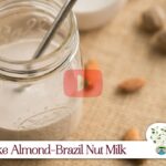 almond-brazil-nut-milk Delicious, creamy, vegan option, home made almond brazil nut milk from Laura Bushey of Kitchenoflife.com